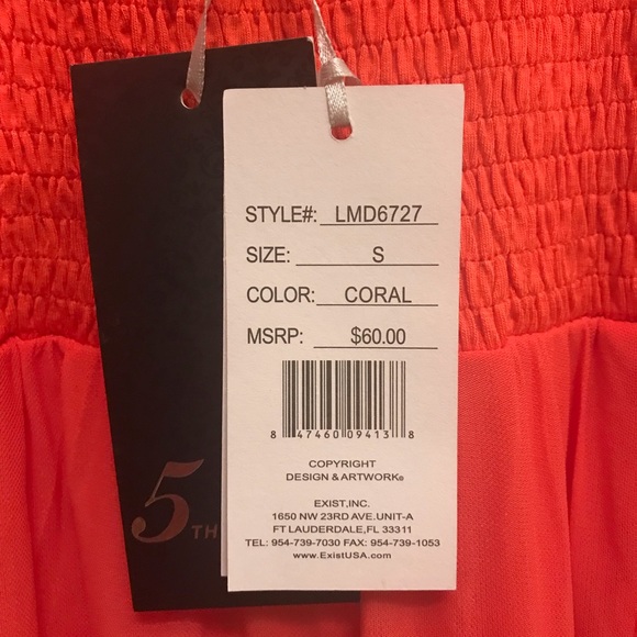 5th & Love Coral Long Maxi Dress - Picture 4 of 4